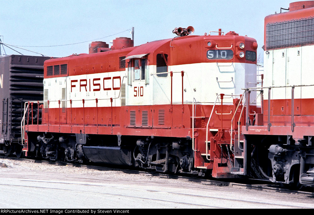 Frisco GP7 SLSF #510 on Wichita to Springfield train.